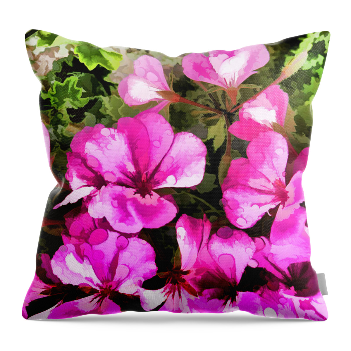 Flowers Throw Pillow featuring the photograph Pink Pretty by Mary Underwood