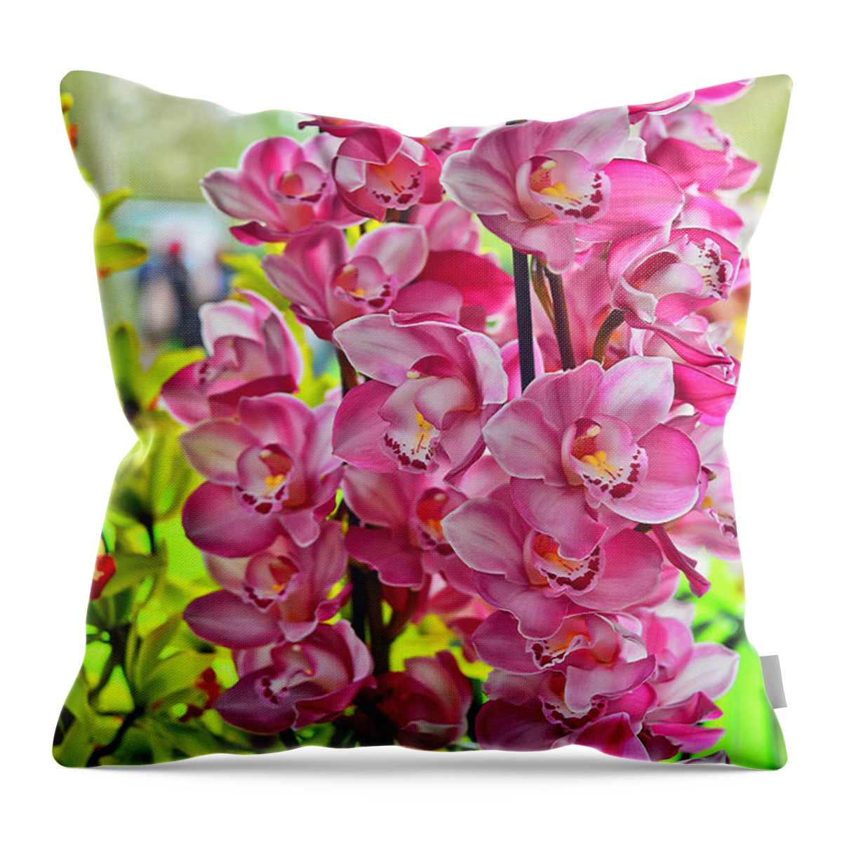 Travel Throw Pillow featuring the photograph Pink Shadows by Elvis Vaughn
