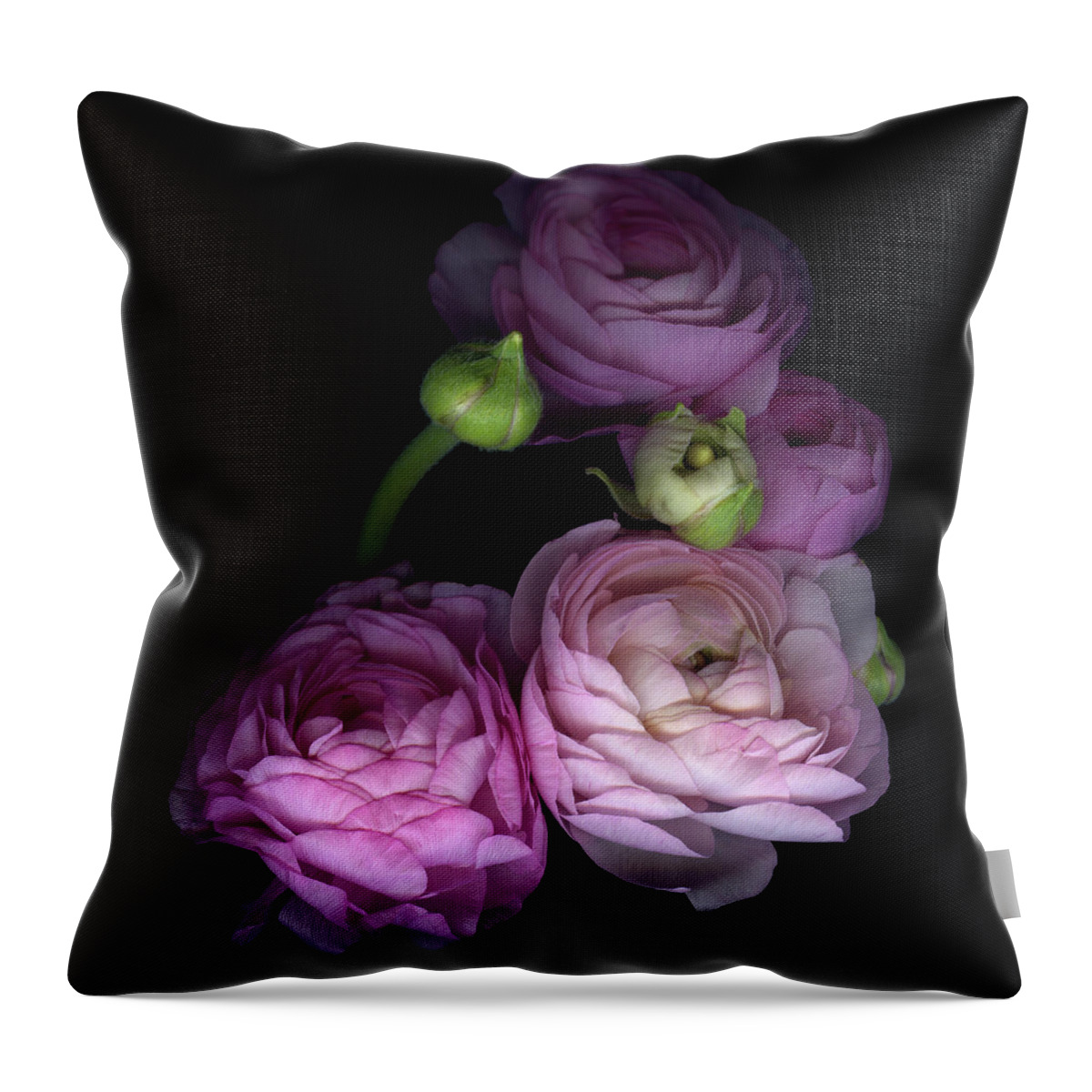 Bud Throw Pillow featuring the photograph Pinkalicius Ranunculus... Pink For by Photograph By Magda Indigo