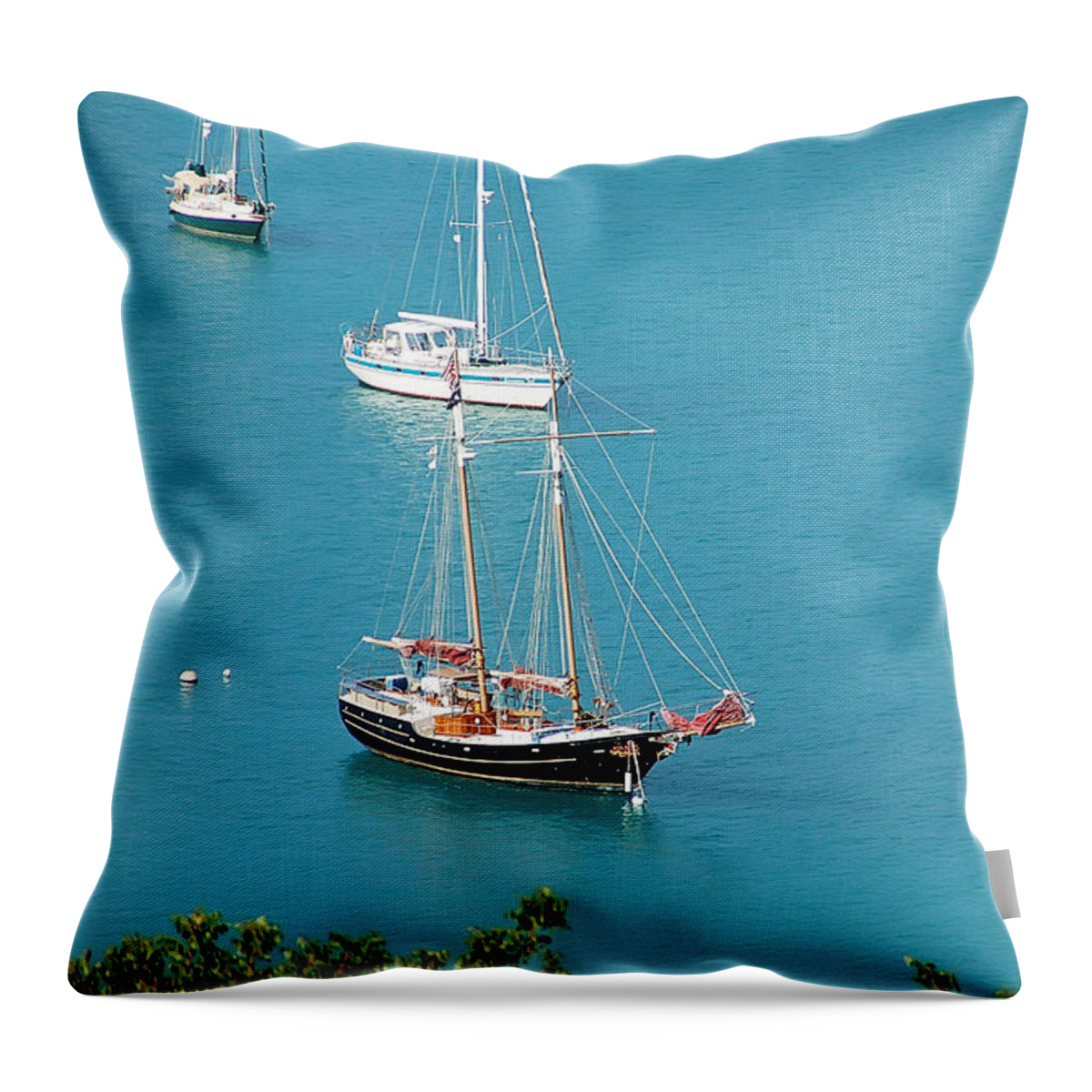 St Thomas Throw Pillow featuring the photograph Pirate Ship by Aimee L Maher ALM GALLERY