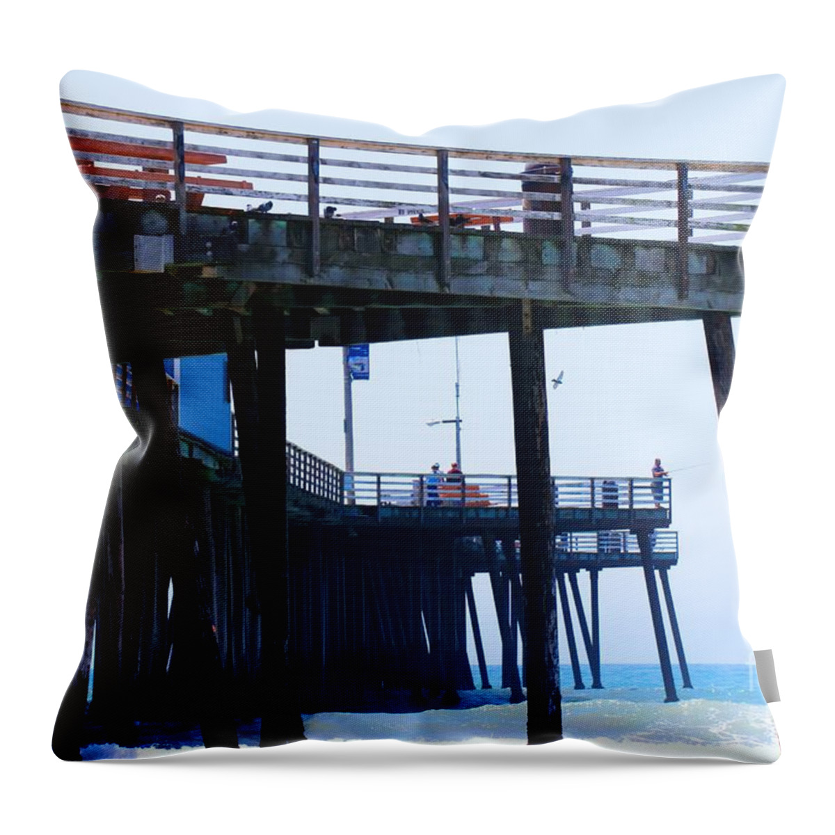 Pismo Throw Pillow featuring the photograph Pismo Beach Pier by Tap On Photo