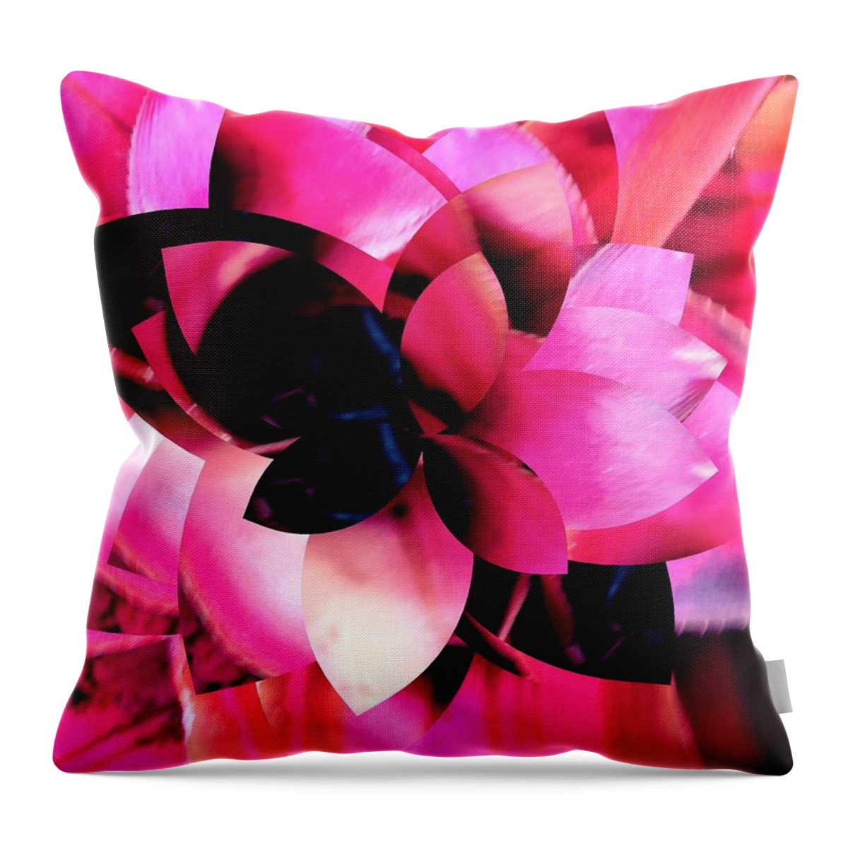 Plant Throw Pillow featuring the photograph Plant and Flower DigiPhoto by Marian Lonzetta