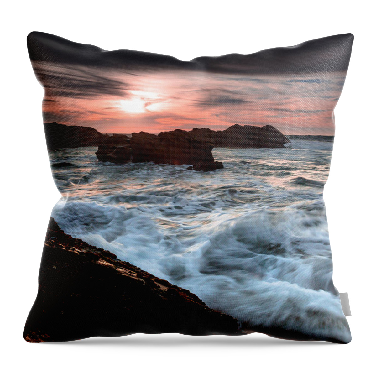 Sunset Throw Pillow featuring the photograph Playing The Sly by Edgar Laureano