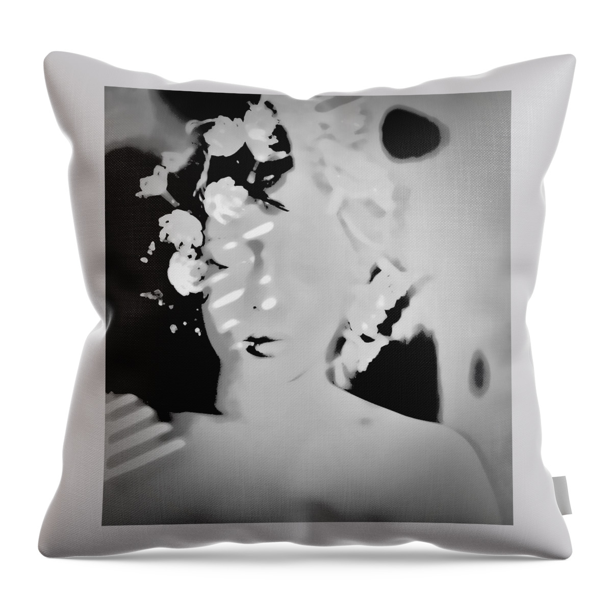 Black And White Throw Pillow featuring the photograph Poise by Jessica S