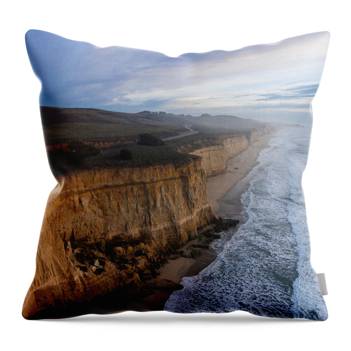 Above Throw Pillow featuring the photograph Craggy Cliffs by David Levy