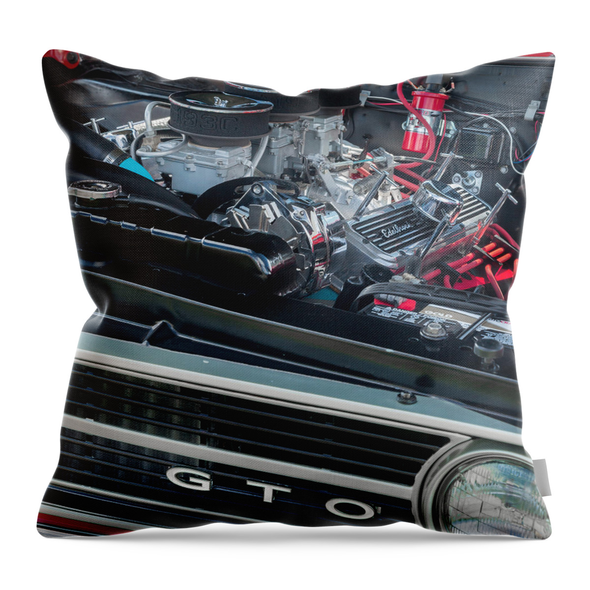 Gto Throw Pillow featuring the photograph Pontiac G T O by Bill Wakeley