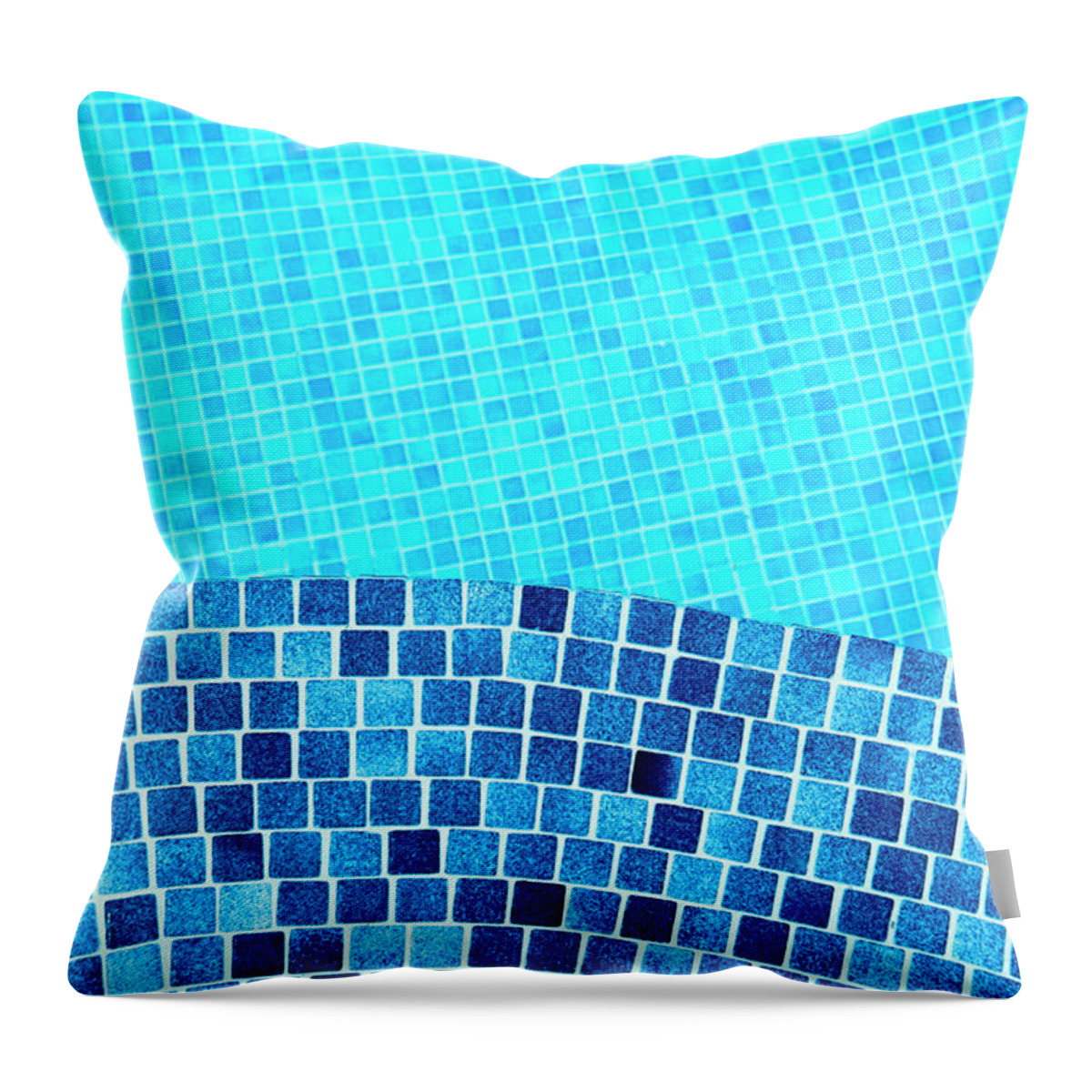 Underwater Throw Pillow featuring the photograph Pool Tile Background by Jodijacobson