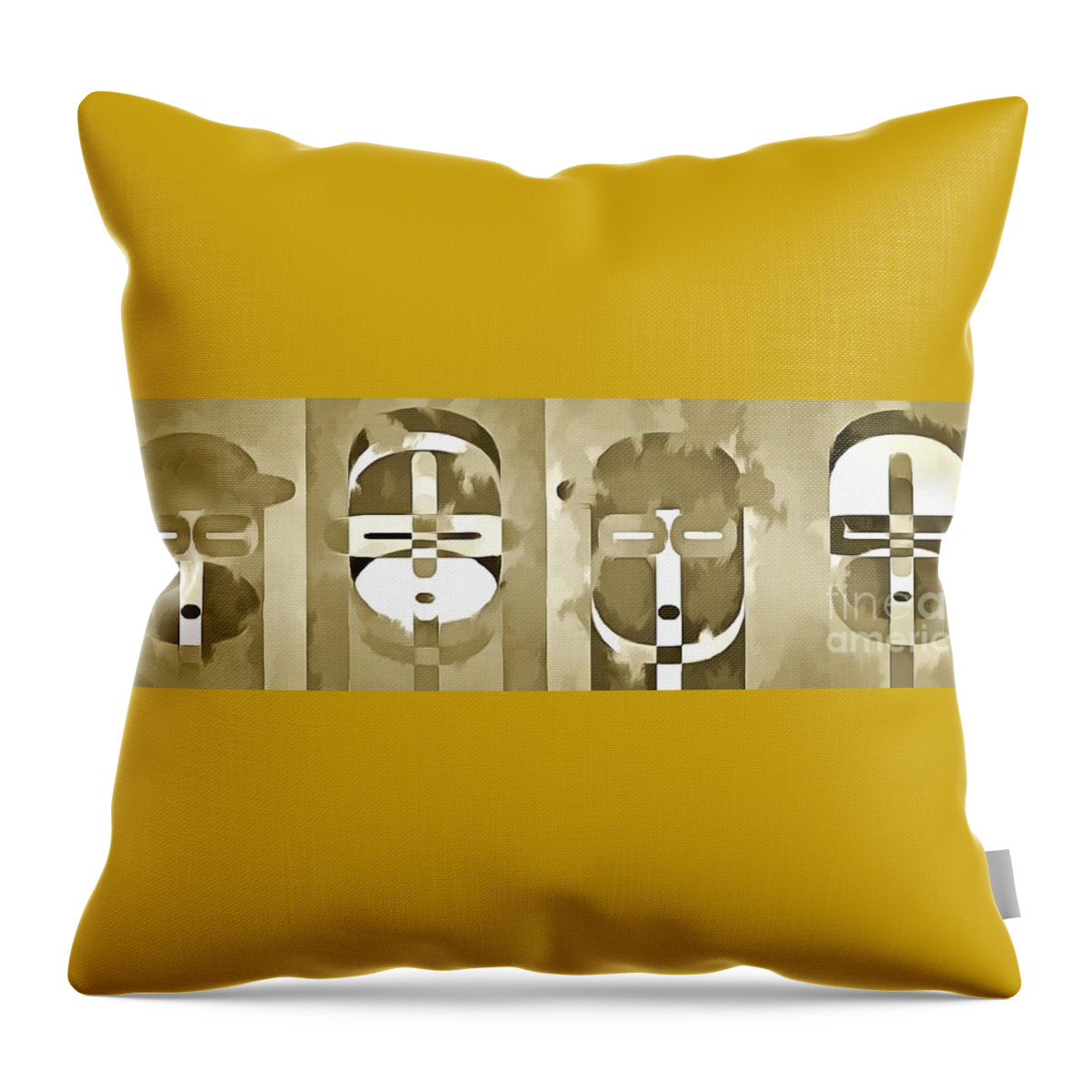 Pop Throw Pillow featuring the photograph Pop Art People Monochromatic 2 by Edward Fielding