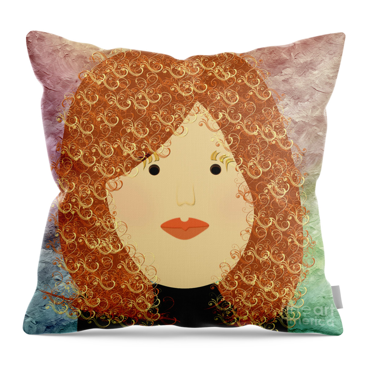 Andee Design Throw Pillow featuring the digital art Porcelain Doll 20 by Andee Design