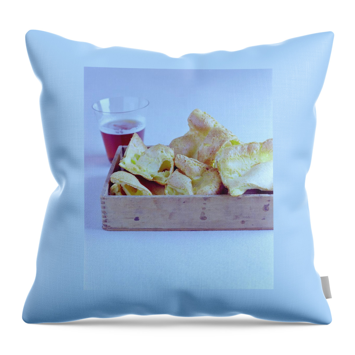Pork Rinds With A Pint Throw Pillow