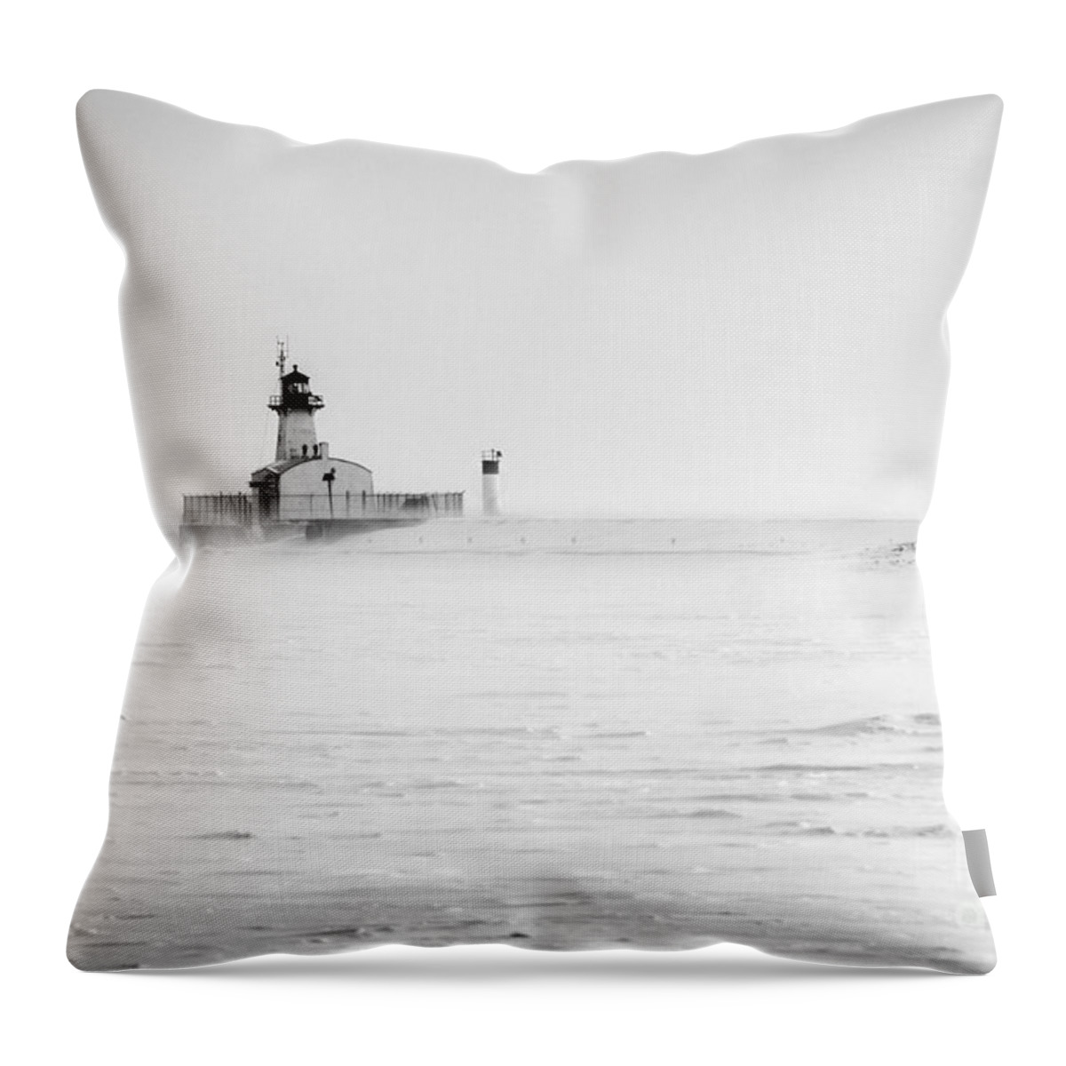 Port Colborne Throw Pillow featuring the photograph Port Colborne Lighthouse by JT Lewis
