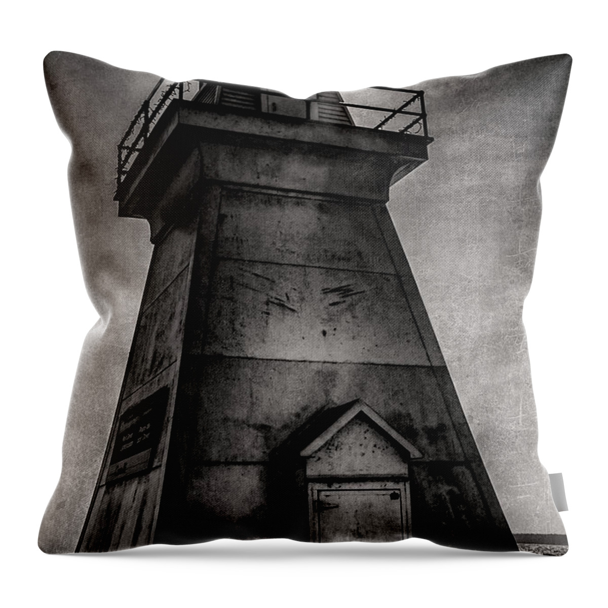 Lighthouse Throw Pillow featuring the digital art Port Dover Lighthouse by Eduardo Tavares