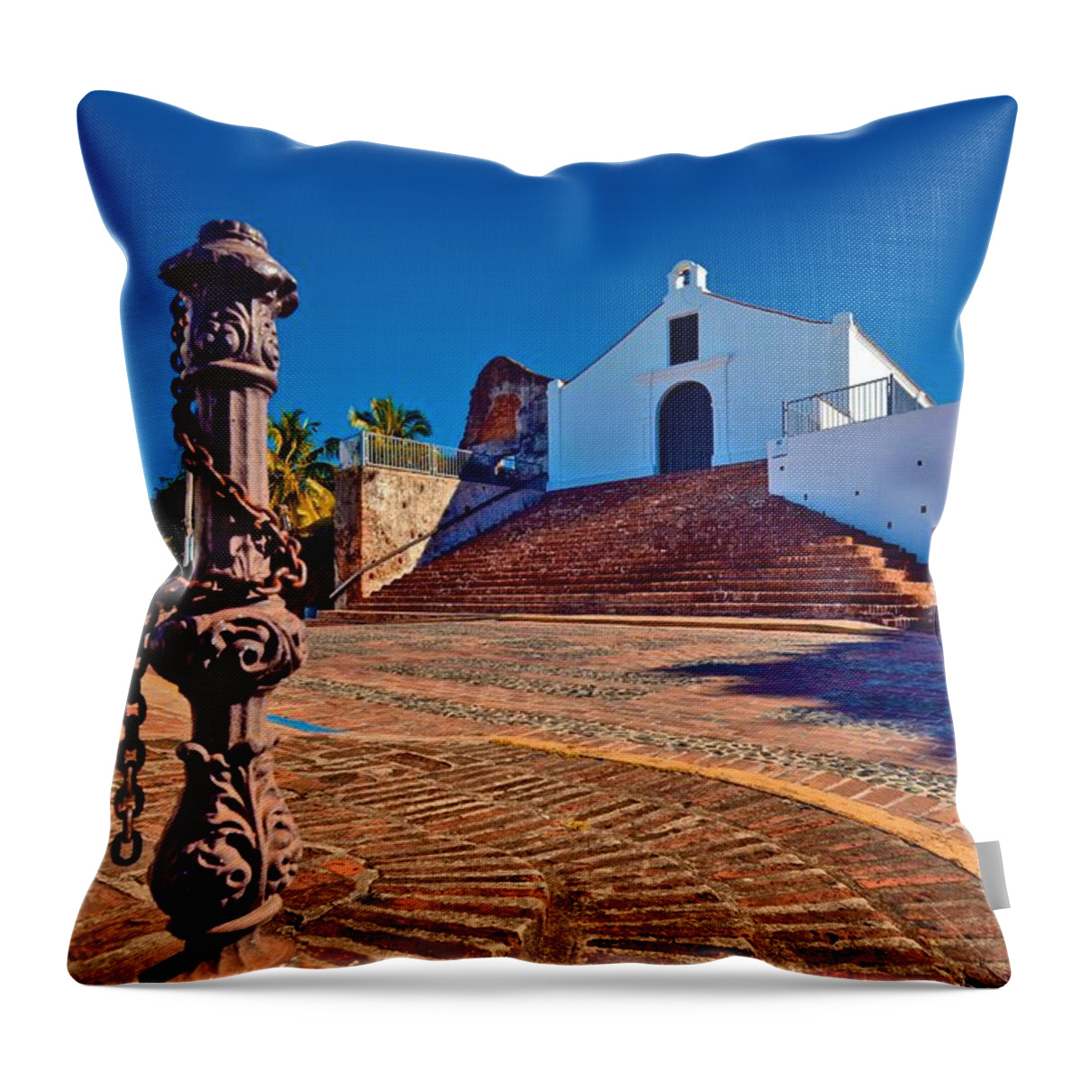 Church Throw Pillow featuring the photograph Porta Coeli Church by Ricardo J Ruiz de Porras