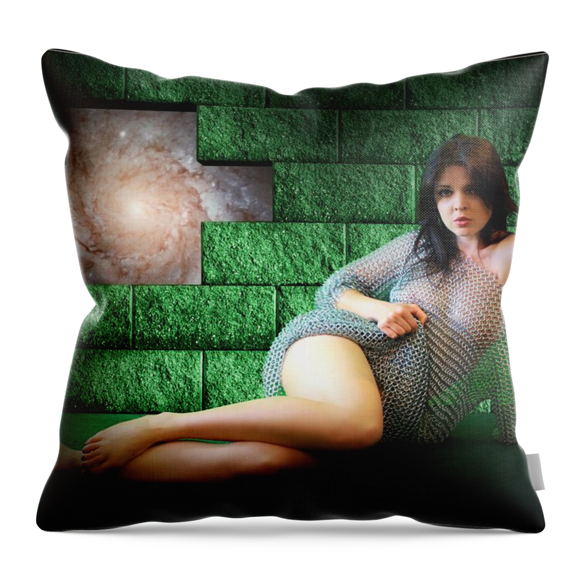 Fantasy Throw Pillow featuring the painting Portal by Jon Volden