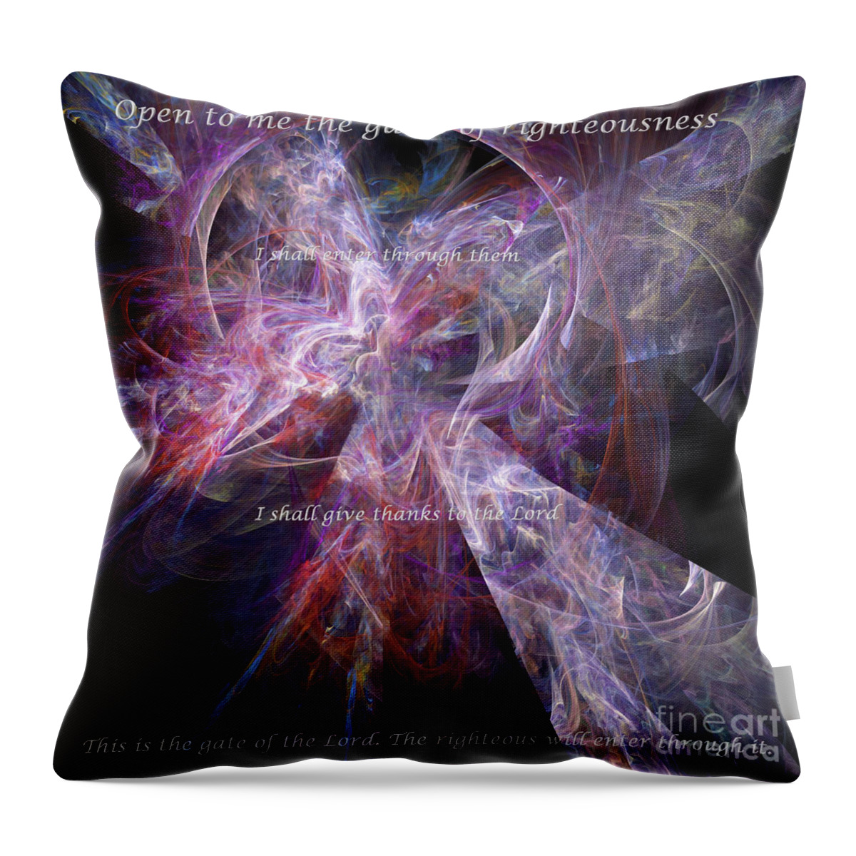 Abstract Throw Pillow featuring the digital art Portal by Margie Chapman