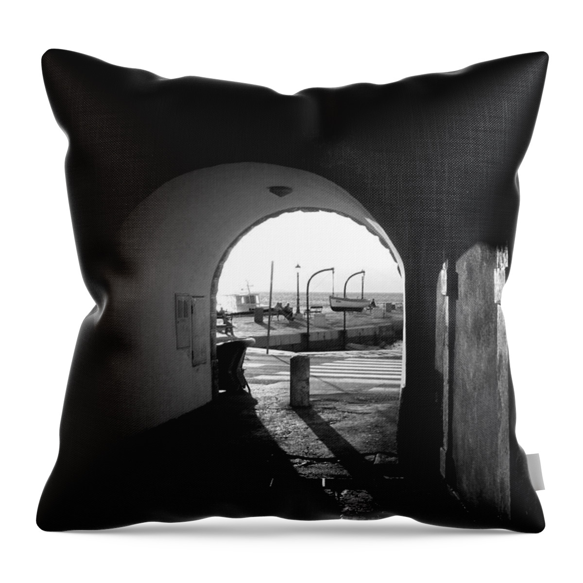 Adriatic Sea Throw Pillow featuring the photograph Adriatic Scene by Nina Ficur Feenan