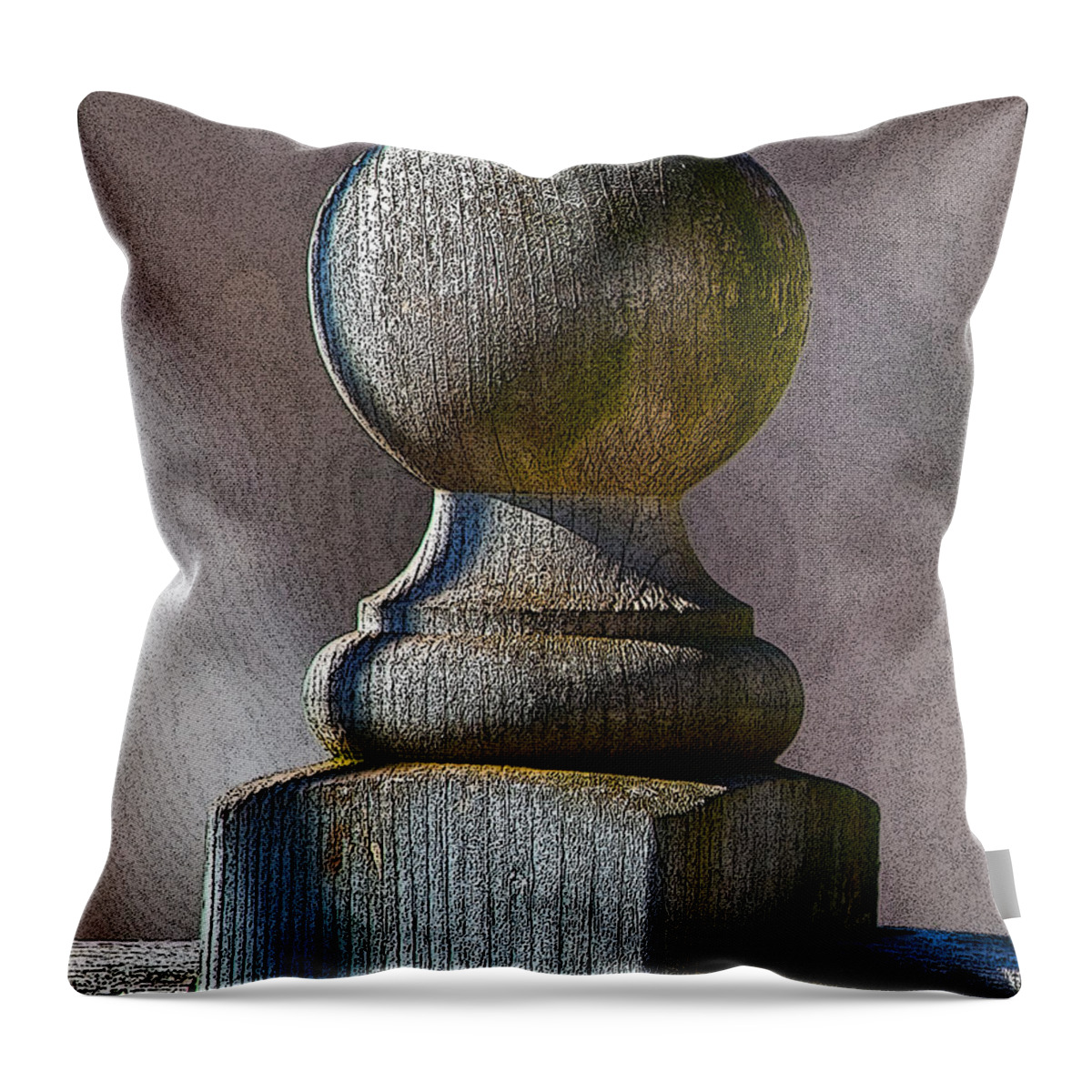 Post Throw Pillow featuring the photograph Post by WB Johnston