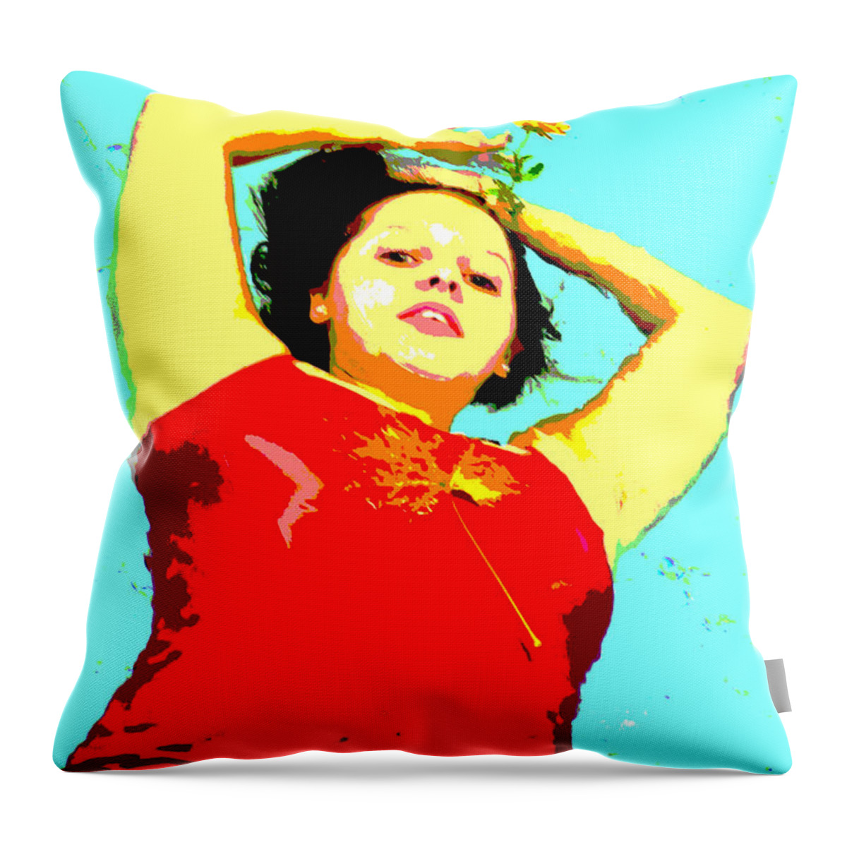 Girl Throw Pillow featuring the photograph Poster Girl 2 by Randi Grace Nilsberg