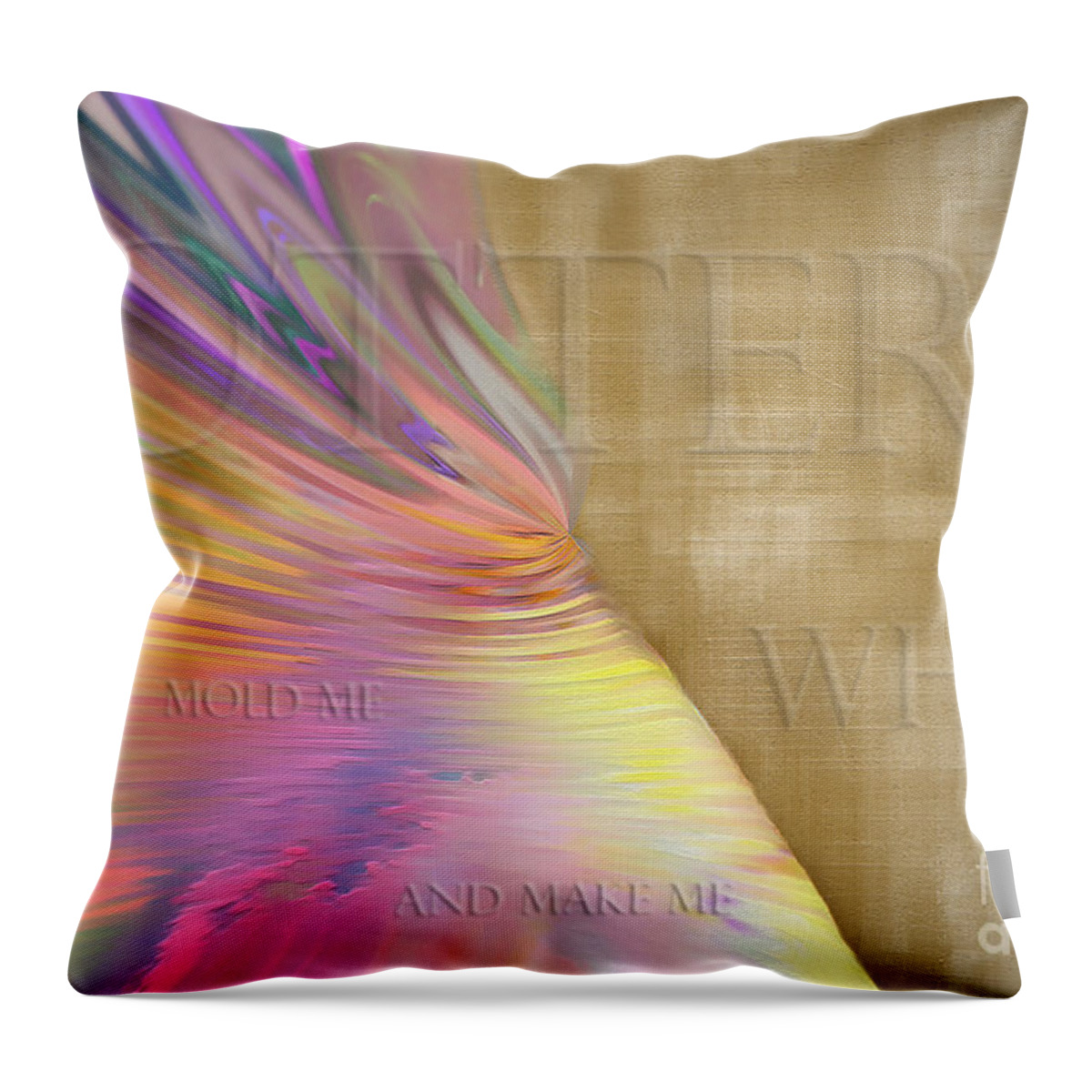 Hotel Art Throw Pillow featuring the digital art Potter's Wheel by Margie Chapman