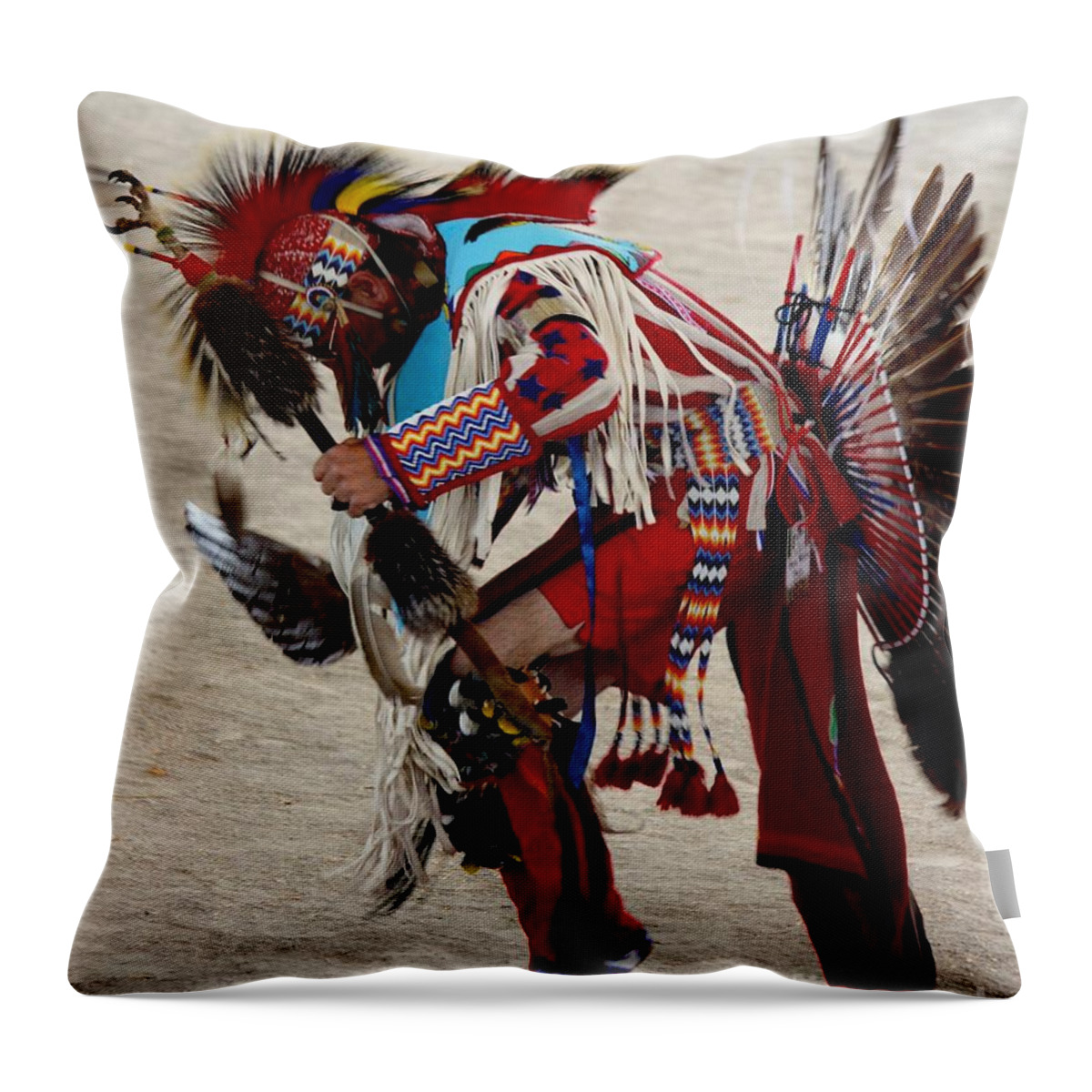 Pow Wow Throw Pillow featuring the photograph Pow Wow by Veronica Batterson