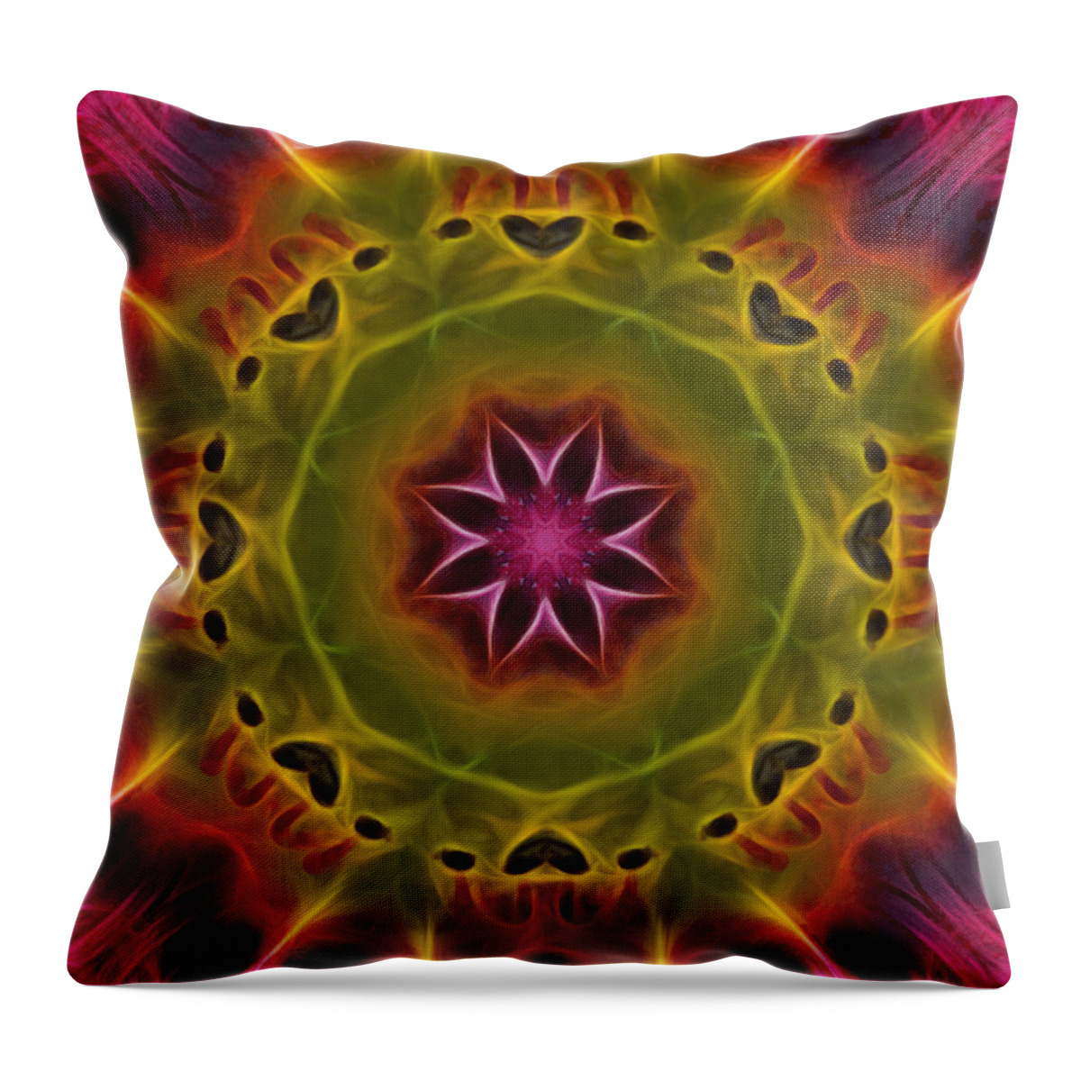 Mandala Throw Pillow featuring the photograph Powerful Creator - Square by Beth Venner