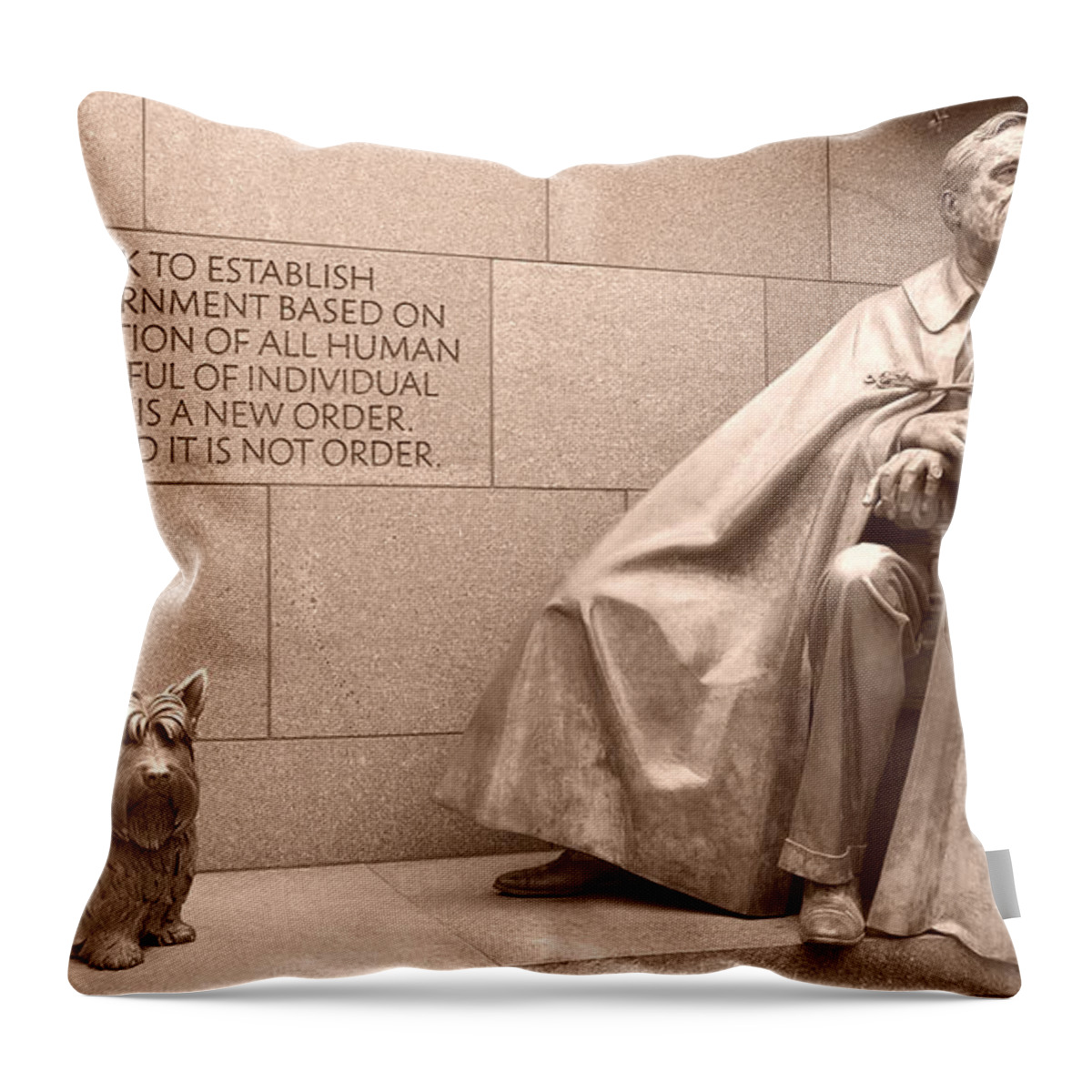 Theodore Roosevelt Throw Pillow featuring the photograph President Theodore Roosevelt 2 by Joseph Hedaya