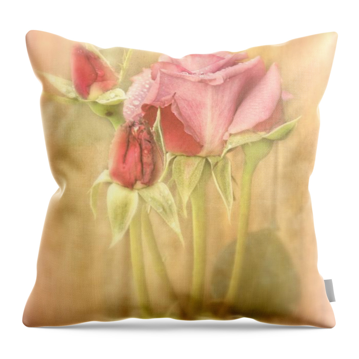 Pink Throw Pillow featuring the photograph Pretty In Pink by Peggy Hughes