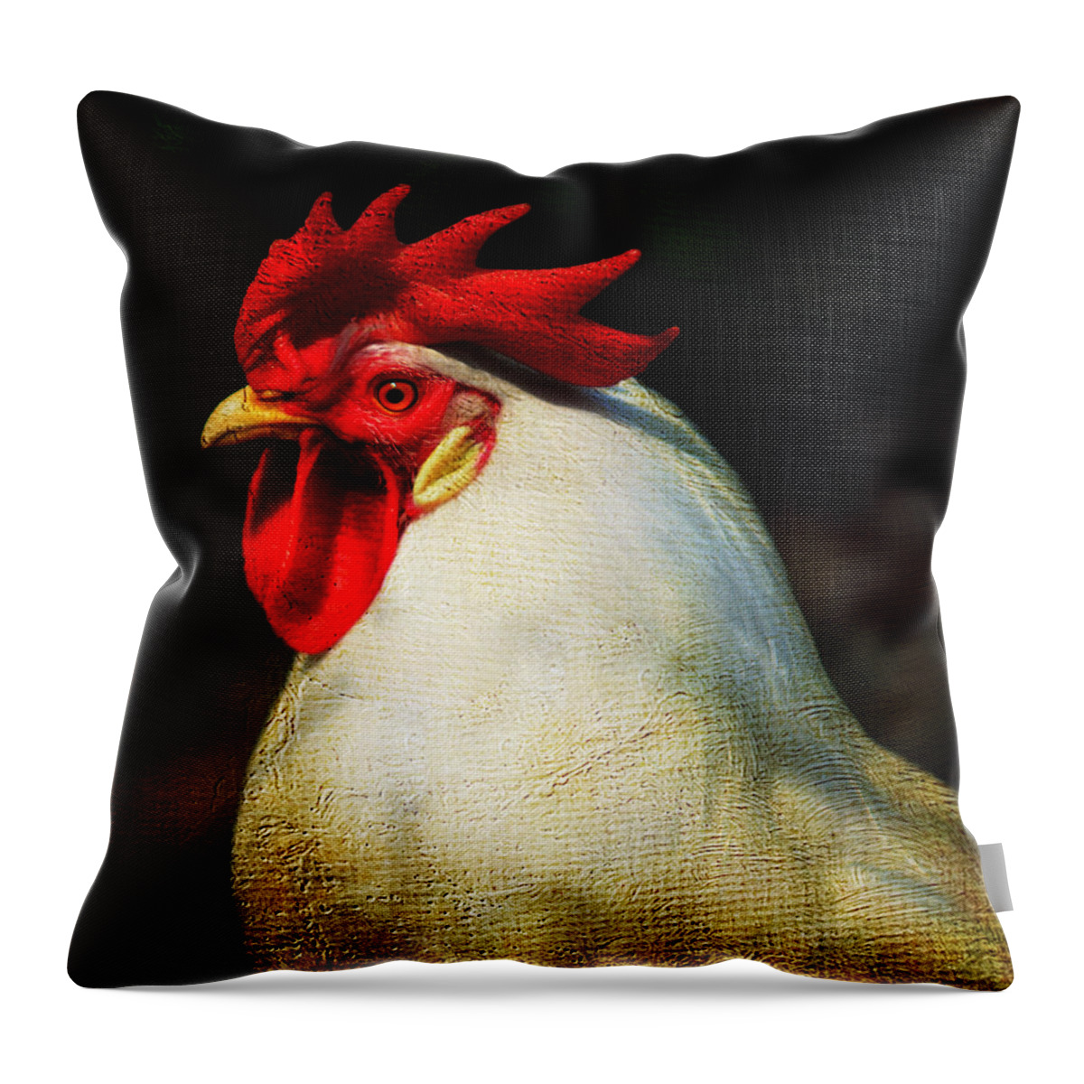 Cock Throw Pillow featuring the photograph Pride by Jenny Rainbow