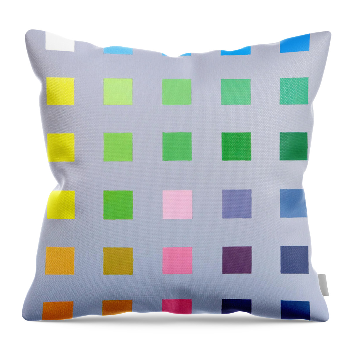 Geometric Throw Pillow featuring the painting Primary to Tertiary by Thomas Gronowski