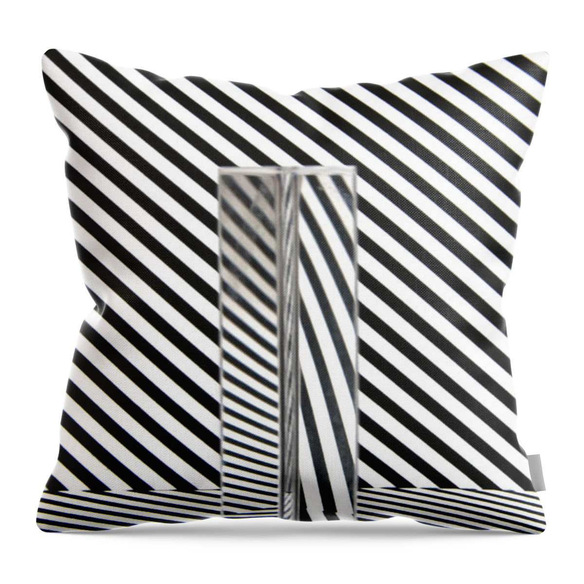 Optical Illusion Throw Pillow featuring the photograph Prism Stripes 7 by Steve Purnell
