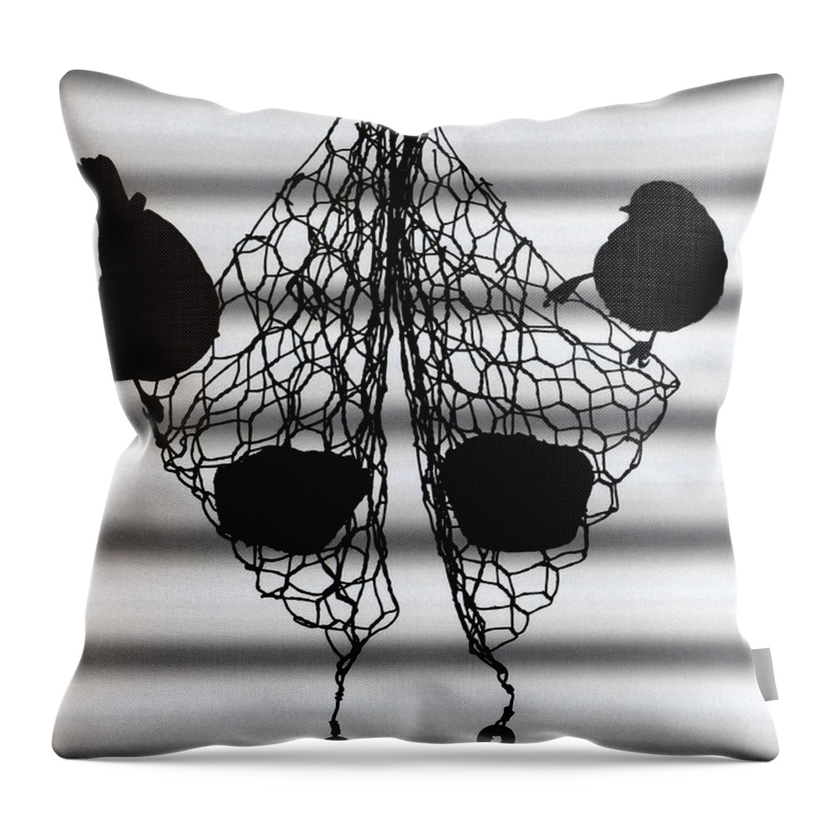 Bird Throw Pillow featuring the photograph Prison Food by Steve Taylor