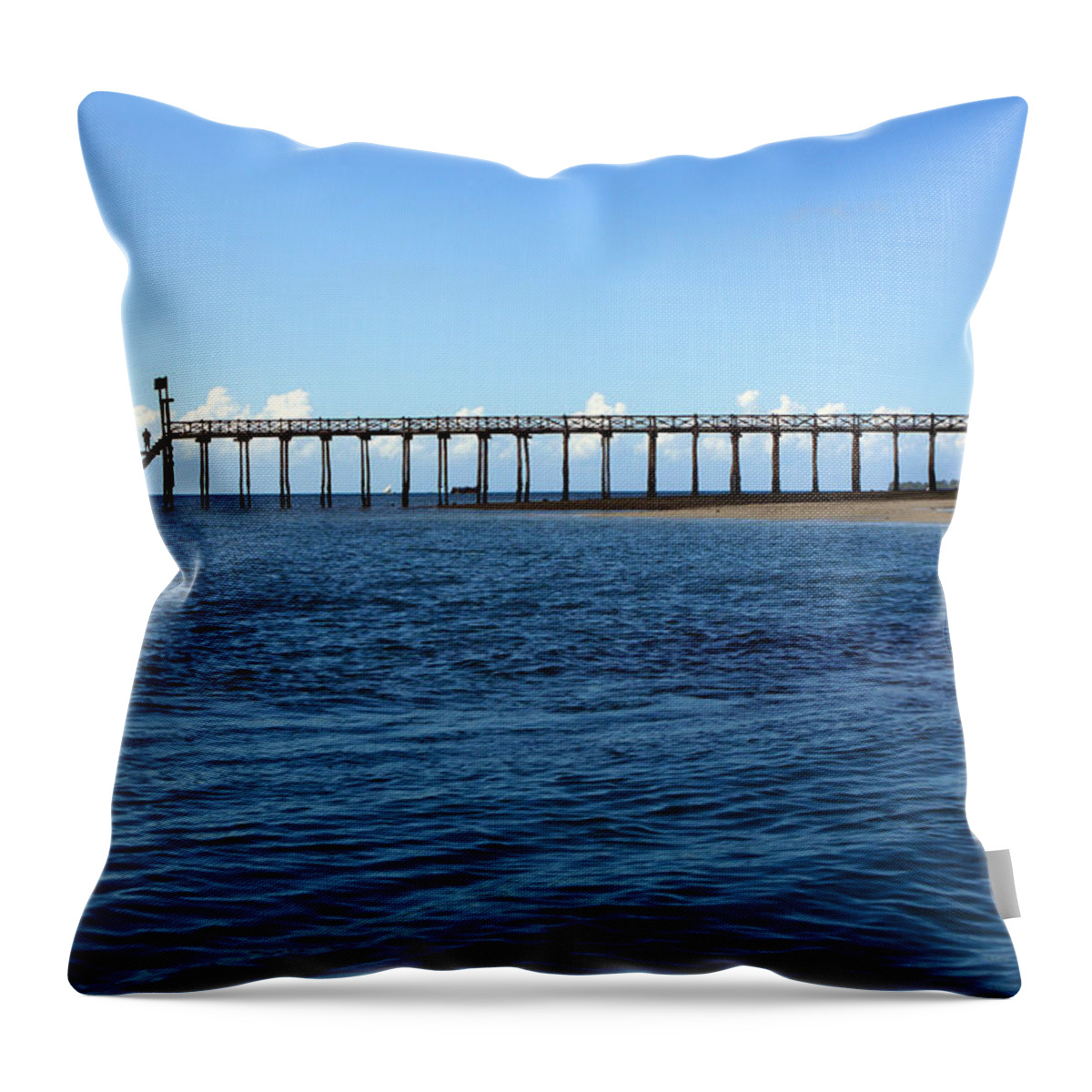 Africa Throw Pillow featuring the photograph Prison Island Jetty - East Africa by Aidan Moran