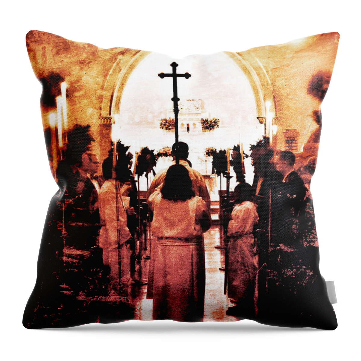 Christmas Throw Pillow featuring the digital art Procession Of Light by Kevyn Bashore