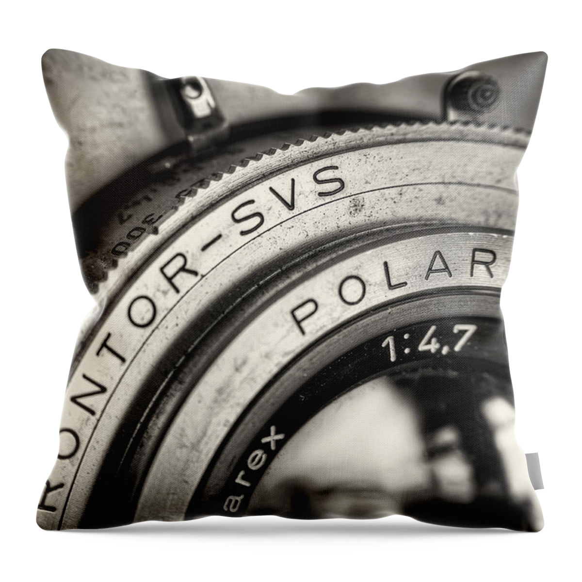 Lens Throw Pillow featuring the photograph Prontor SVS by Scott Norris