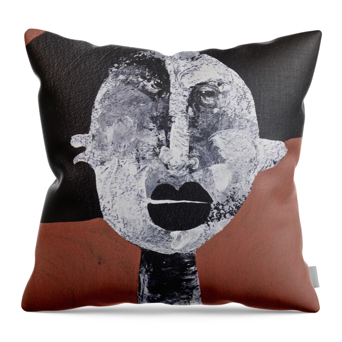 Figurative Throw Pillow featuring the painting Protesto No. 15 by Mark M Mellon
