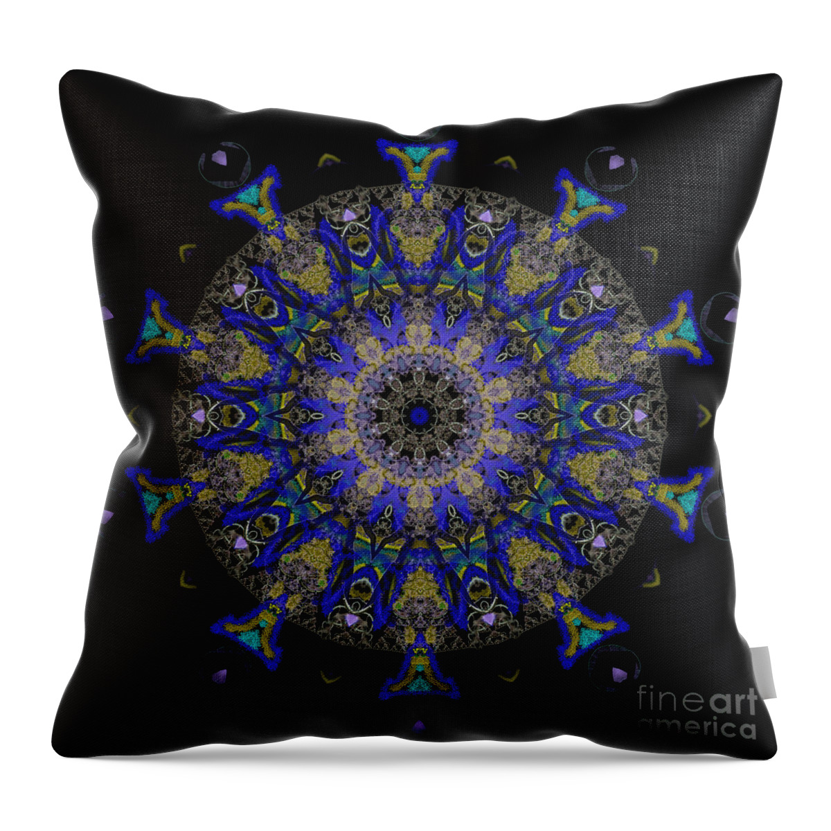 Apophysis Throw Pillow featuring the digital art Psycho Finesse by Rhonda Strickland