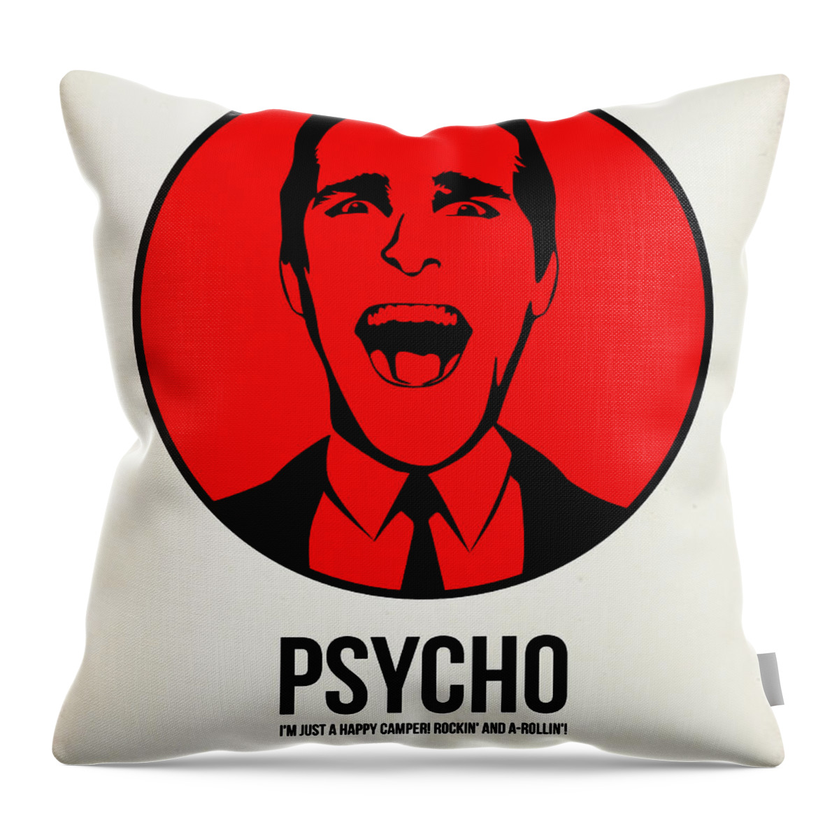 Movie Throw Pillow featuring the digital art Psycho Poster 2 by Naxart Studio