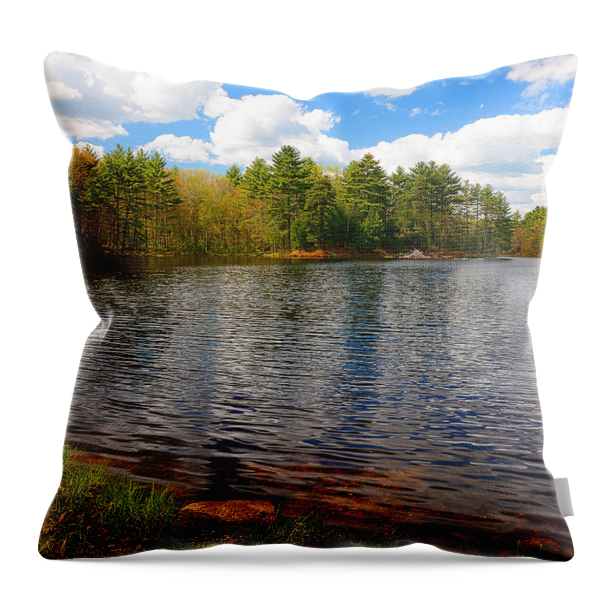 Rhode Island Throw Pillow featuring the photograph Pulaski Park by Lourry Legarde
