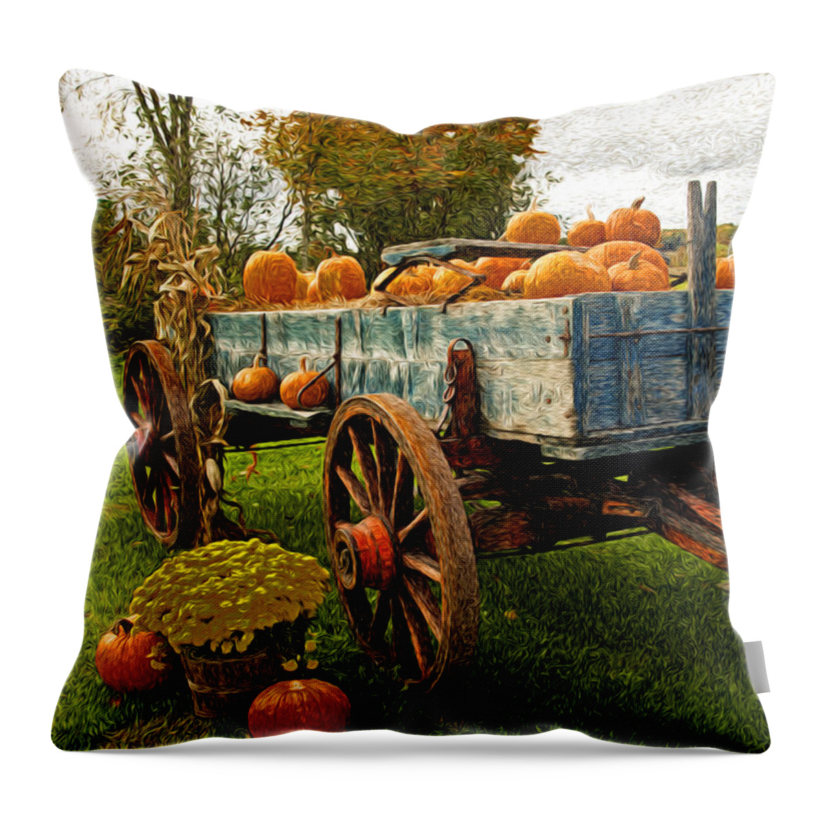 Fall Throw Pillow featuring the photograph Pumpkins by Bill Howard
