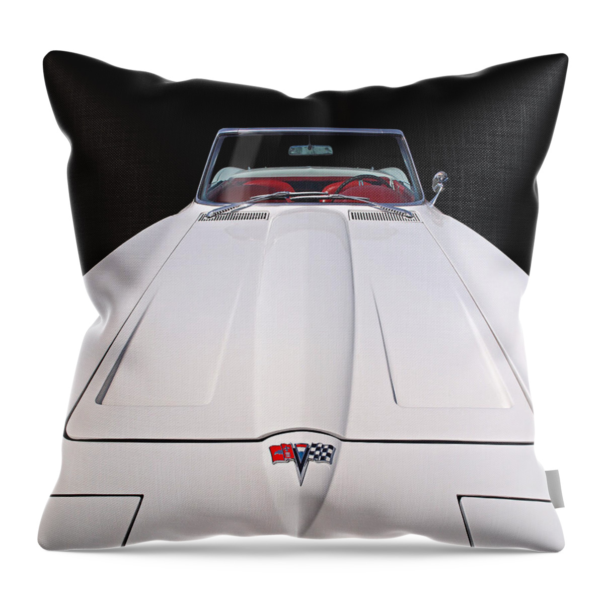 Corvette Stingray Throw Pillow featuring the photograph Pure Enjoyment - 1964 Corvette Stingray by Gill Billington