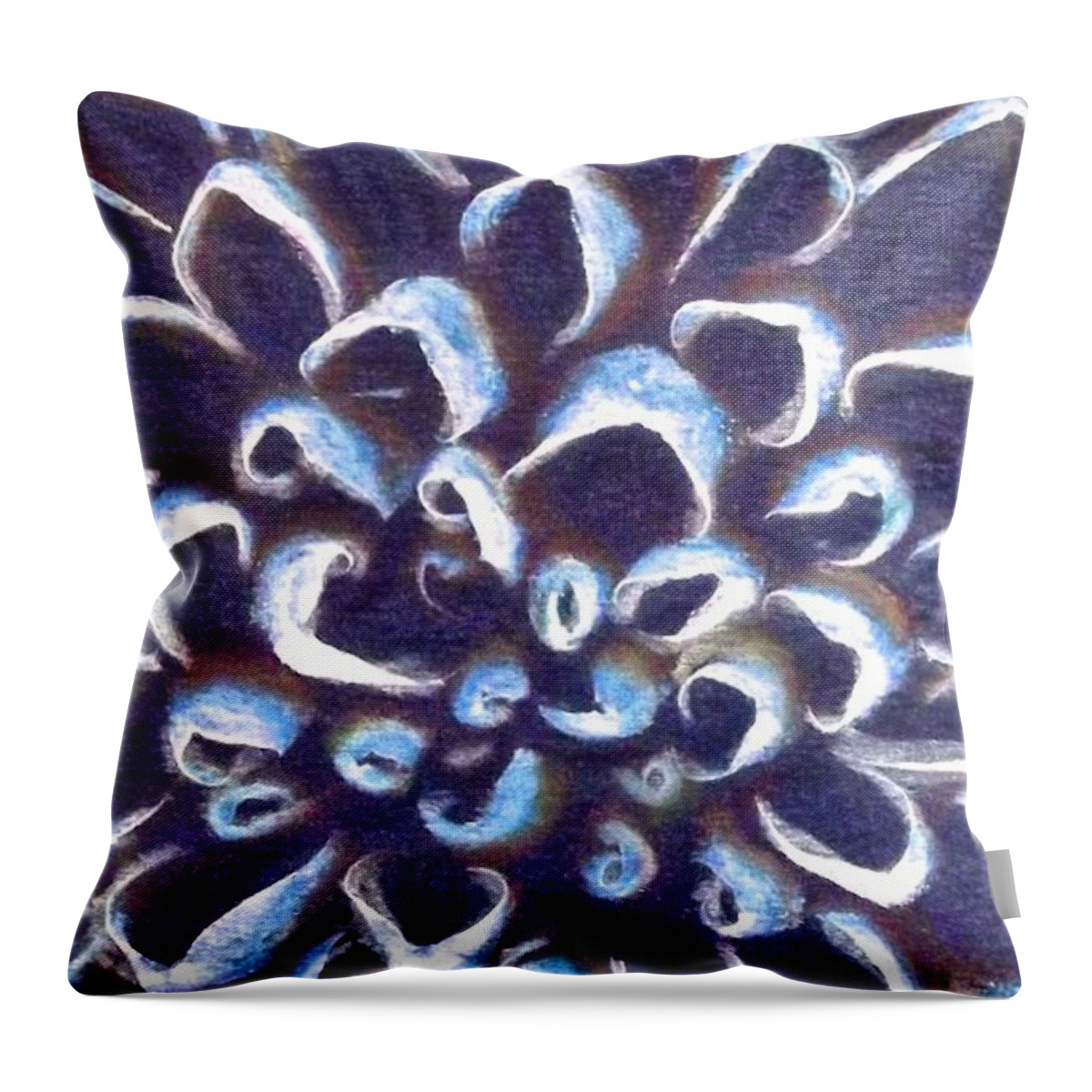 Flower Throw Pillow featuring the pastel Pure Love by Cara Frafjord