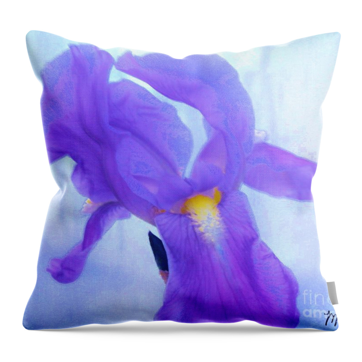 Photo Throw Pillow featuring the photograph Purple and Blue Iris by Marsha Heiken