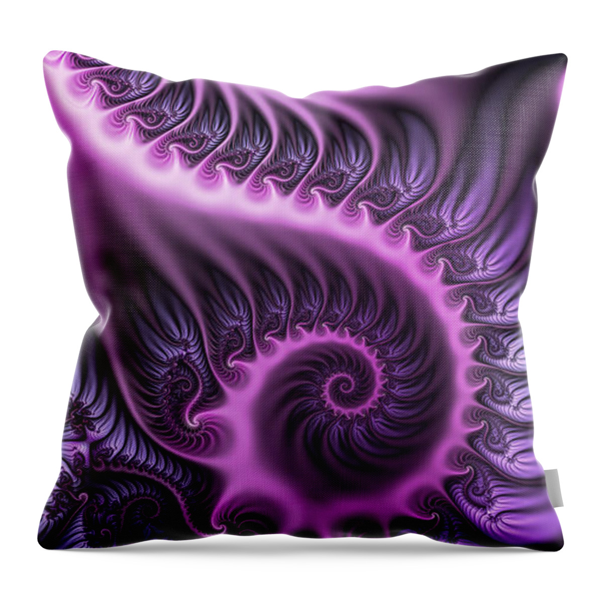 Abstract Throw Pillow featuring the digital art Purple and Friends by Gabiw Art