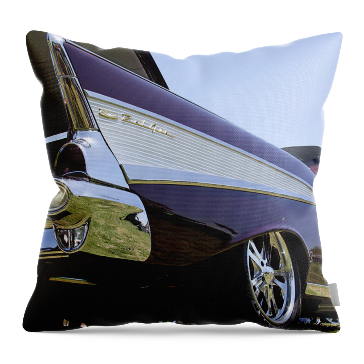 Chevy Bel Air Throw Pillow featuring the photograph Purple And Sexy by Shoal Hollingsworth