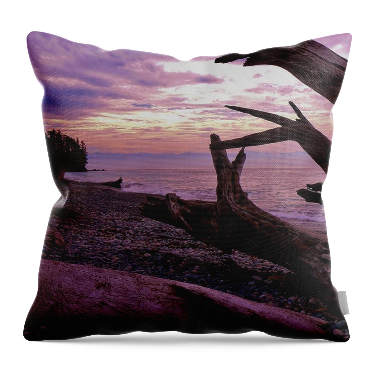 Purple Dreams In Bc Throw Pillow featuring the photograph Purple Dreams in BC by Barbara St Jean