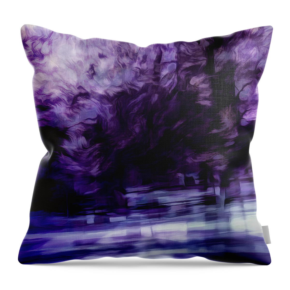 Purple Throw Pillow featuring the digital art Purple Fire by Scott Norris