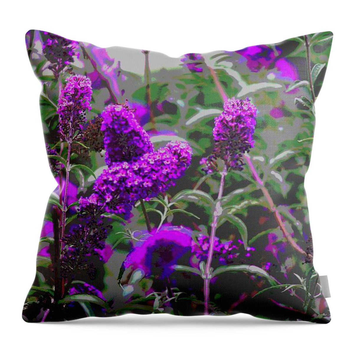 Purple Throw Pillow featuring the photograph Purple Flowers by Suzanne Powers