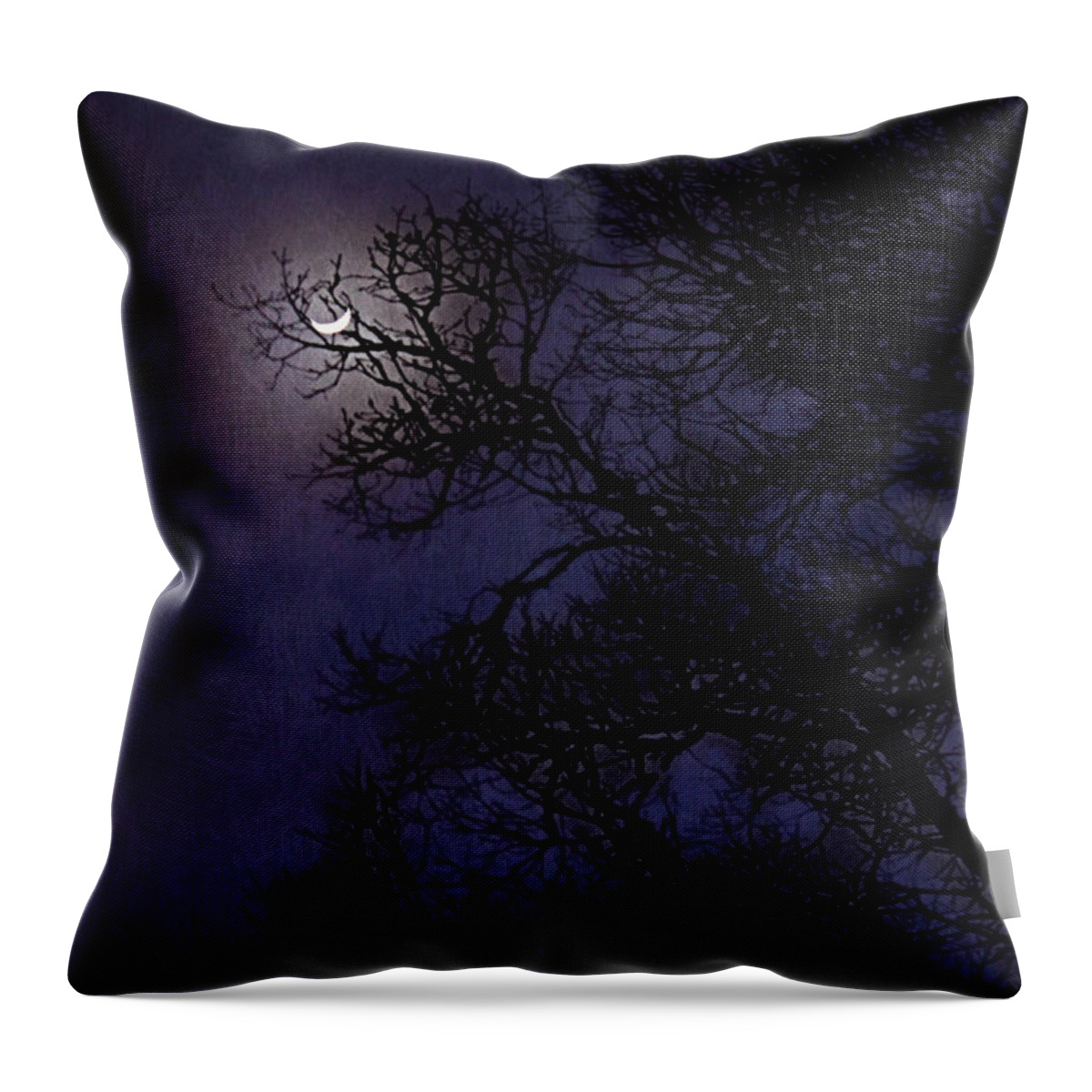 Moon Throw Pillow featuring the photograph Purple Nights by Melanie Lankford Photography