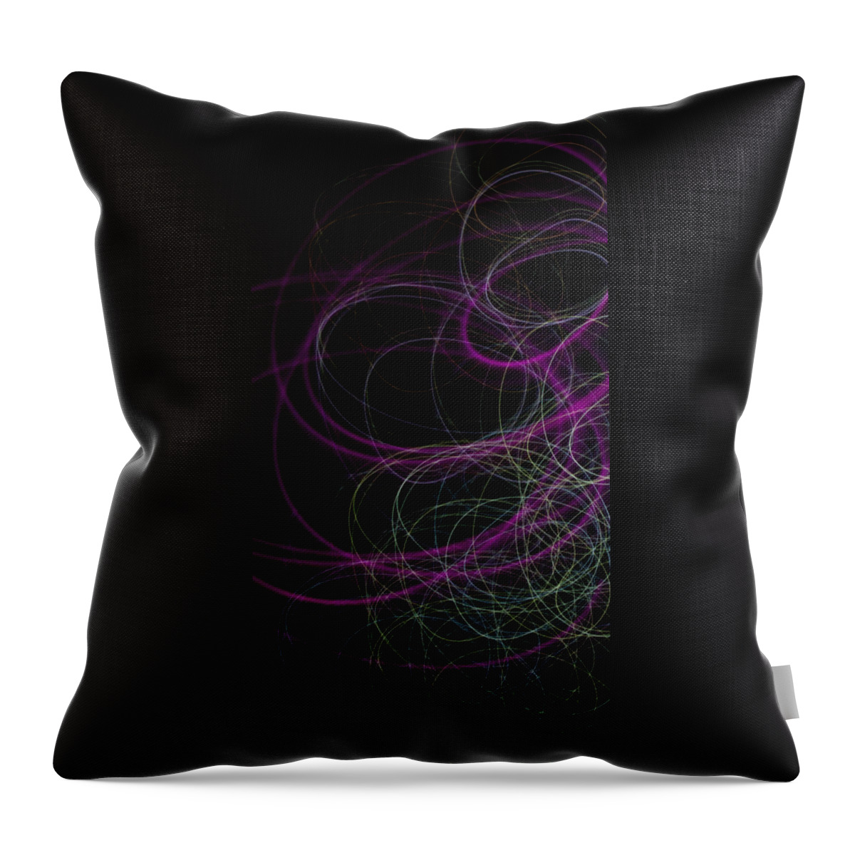 Light Throw Pillow featuring the photograph Purple Swirls by Cherie Duran