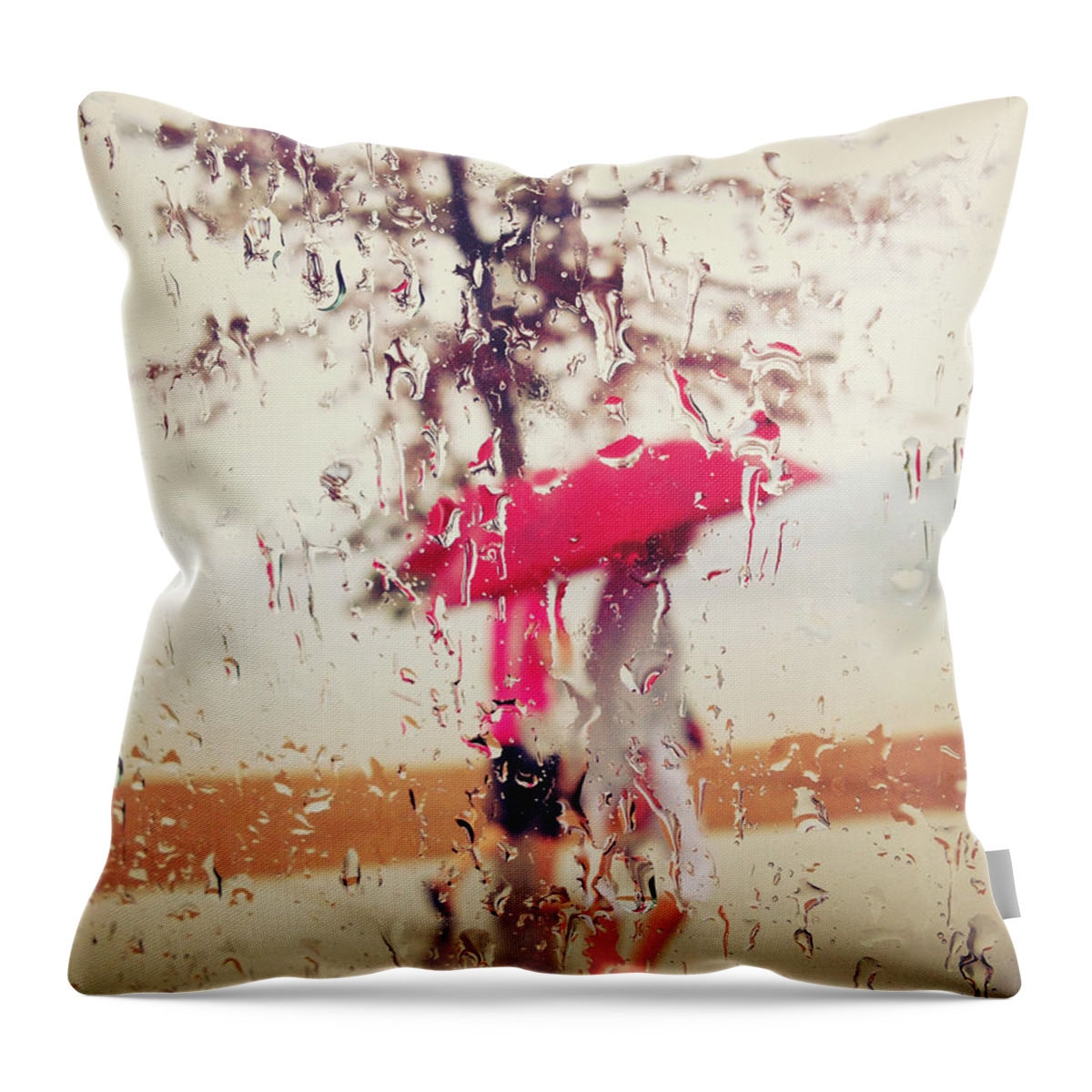 Rain Throw Pillow featuring the photograph Push The Worry by J C